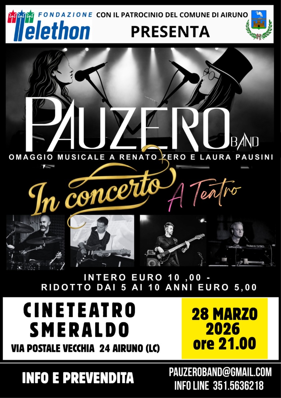 PauZero Band in concerto ad Airuno per Telethon