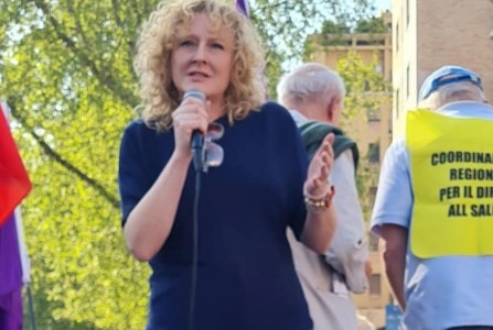 Manifestazione per la sanità pubblica a Milano: Flavia Dolcini interviene