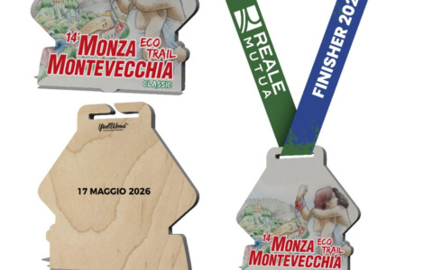 Presentate le medaglie della 14^ Reale Mutua Monza Montevecchia Eco Trail del 17 maggio