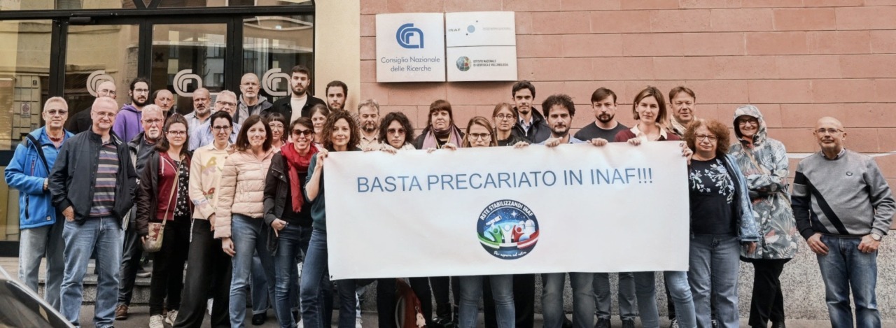 Ricercatori dell’Osservatorio in protesta contro il precariato