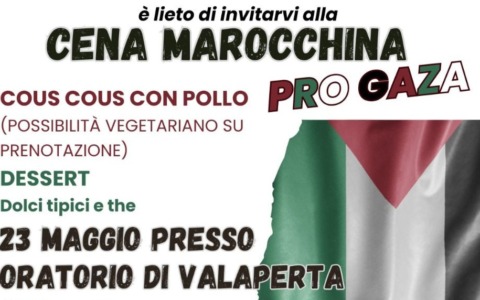 Casatenovo: cena marocchina per sostenere Gaza