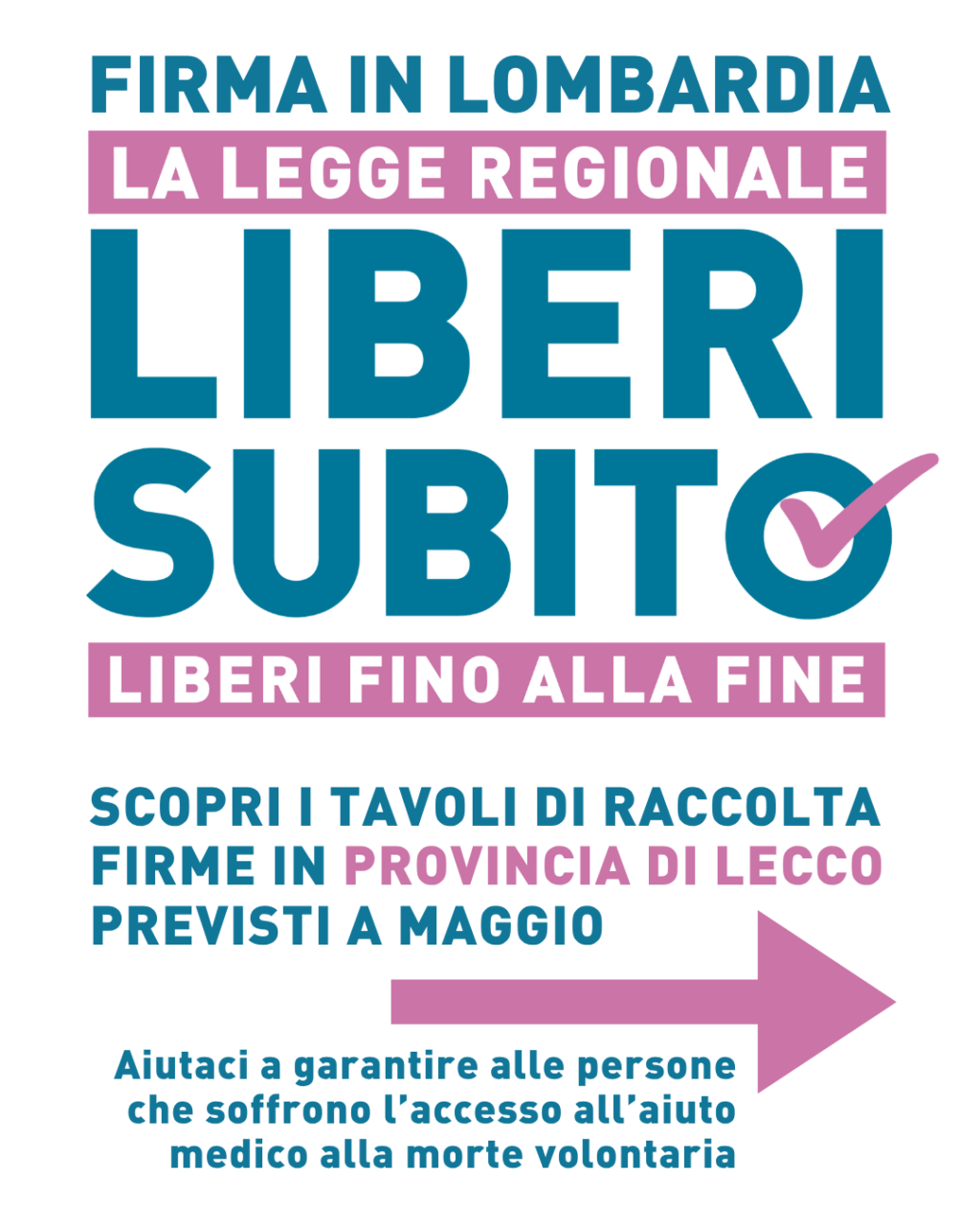 Inizia a Merate la raccolta firme per il suicidio assistito con “Liberi Subito”