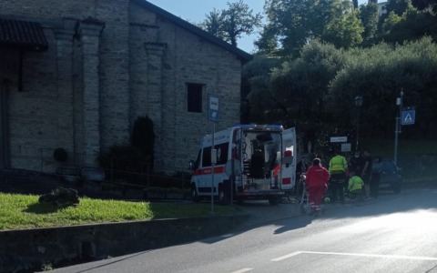Investito un ciclista a Montevecchia, interviene l’elicottero