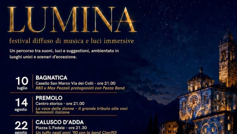 Il festival “Lumina”: magia e musica nella Bergamasca