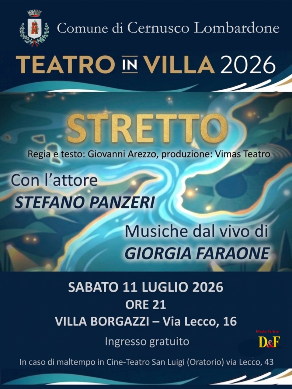 Ritorna Teatro in Villa a Cernusco con due eventi